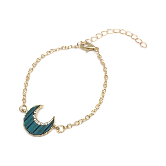 Βραχιόλι Αλυσίδα με Μισοφέγγαρο / Half Moon Chain Bracelet