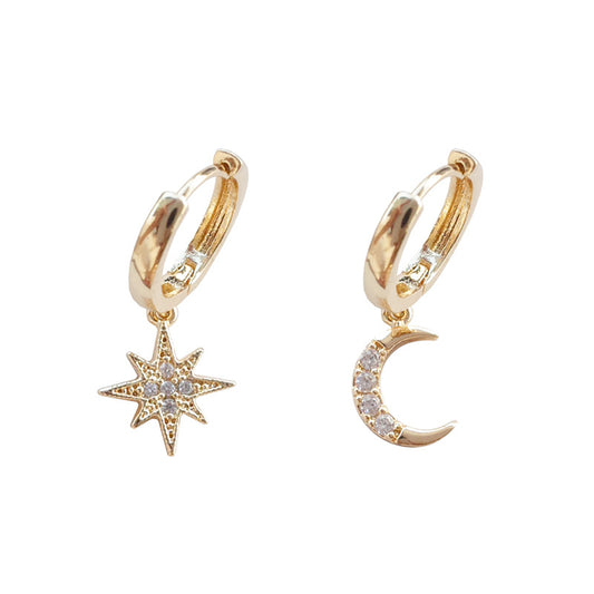 Σκουλαρίκια Αστέρι και Μισοφέγγαρο / Star and Halfmoon Earrings